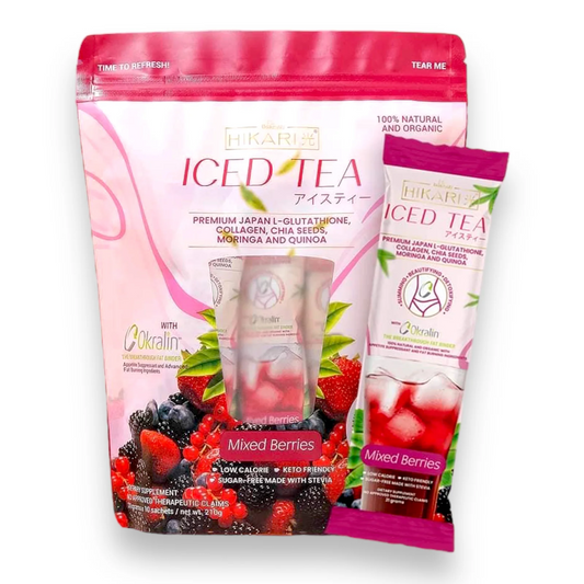 Hikari Iced Tea Mixed Berries - Detox Slimming Drink - 10 Sachets