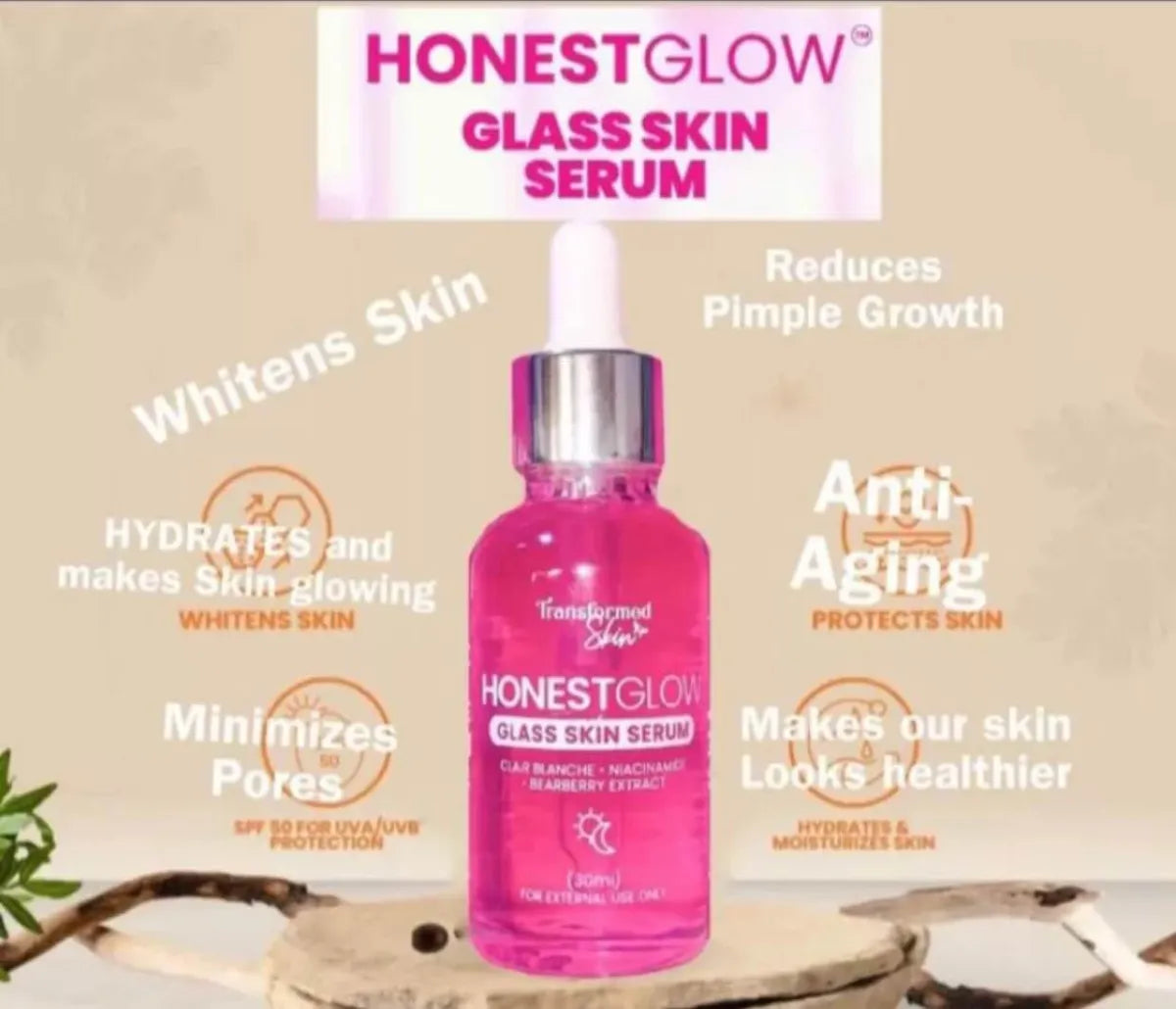 Honest Glow Glass Skin Serum 30ml