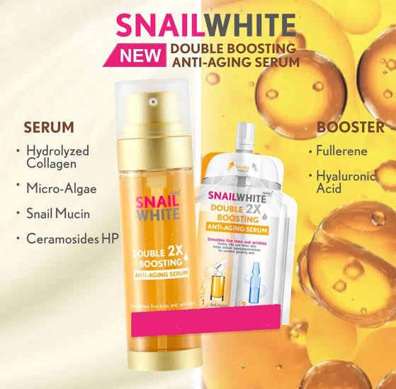SNAILWHITE Double Boosting Anti-Aging Serum by Namu 4ml + 4ml X 2