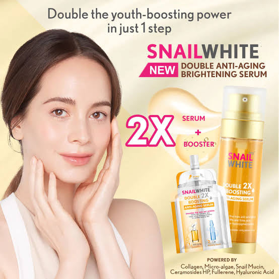 SNAILWHITE Double Boosting Anti-Aging Serum by Namu 4ml + 4ml X 2