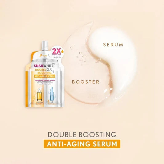 SNAILWHITE Double Boosting Anti-Aging Serum by Namu 4ml + 4ml X 2