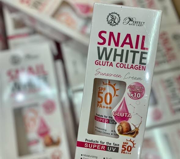 Perfect Skin Lady Snail White Gluta Collagen Sunscreen Cream |80g