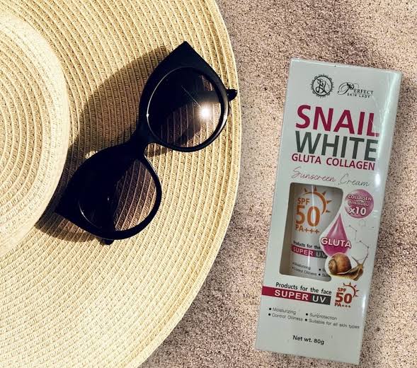 Perfect Skin Lady Snail White Gluta Collagen Sunscreen Cream |80g