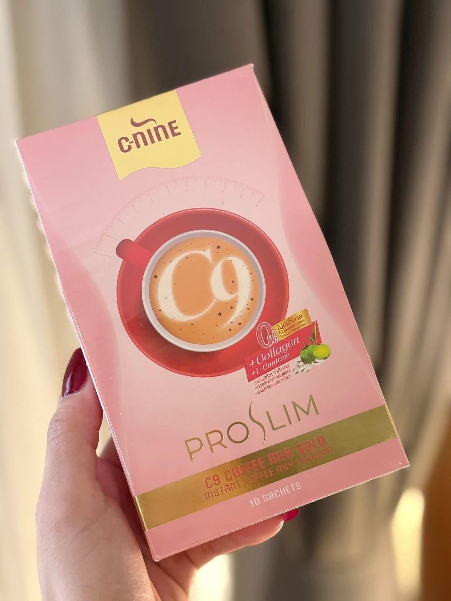 C9 Proslim Cnine Coffee Thailand - Collagen + Carnitine - 10 Sachets