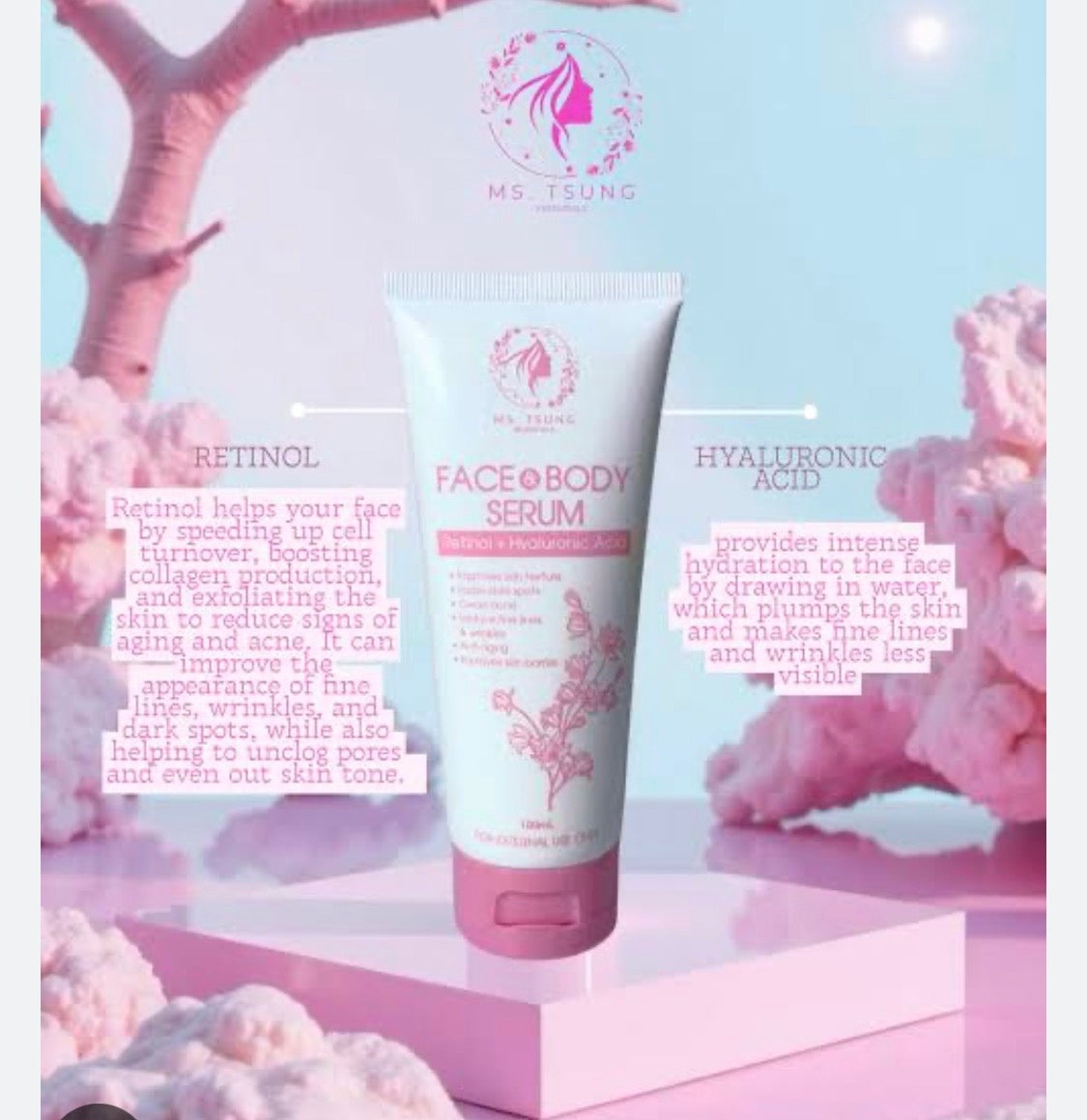 Ms. Tsung Face and Body Serum Retinol + Hyaluronic Acid 100ml