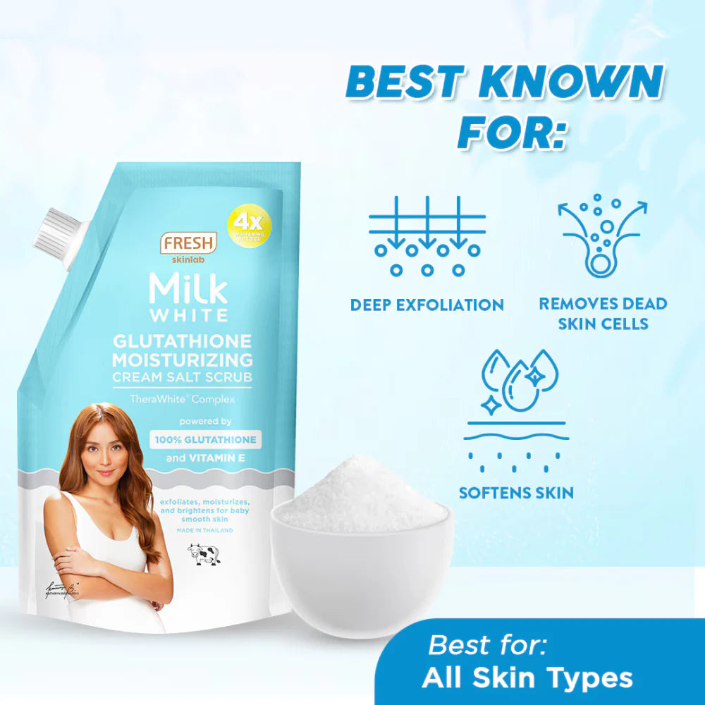 Fresh Skinlab White Glutathione Moisturizing Cream Salt & Scrub 300g