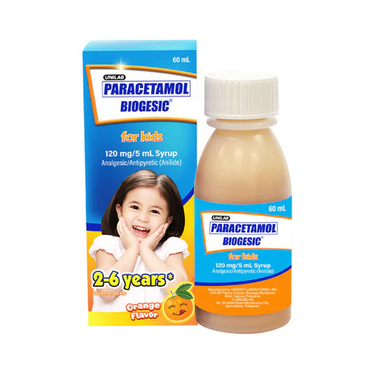 BIOGESIC Orange 120mg Syrup 1 Bottle 60ml