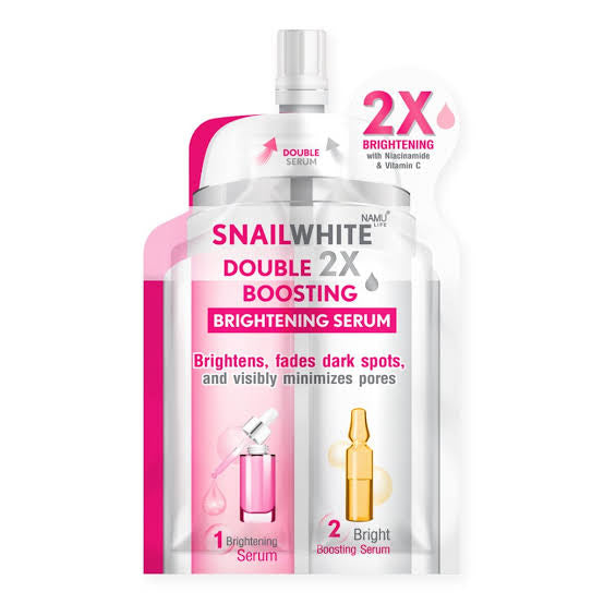 NAMU Snail White Double Boosting Brightening Serum Sachet 4+4 ml x 2