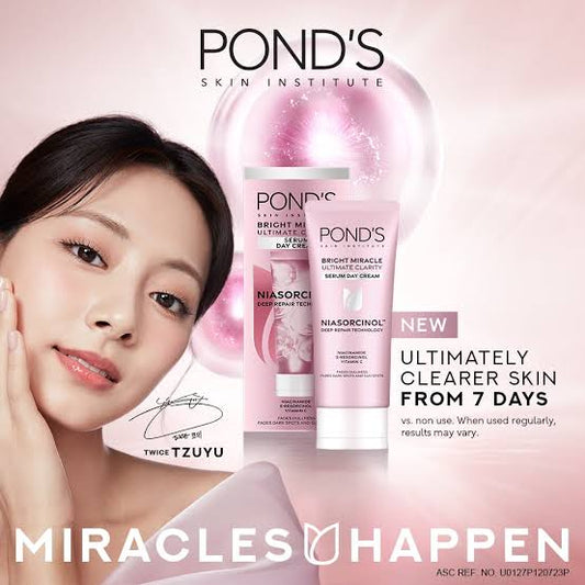 PONDS Bright Miracle Serum Burst Ultimate Clarity with Niasorcinol Serum Day Cream 40g