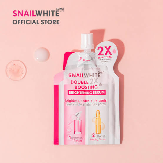 NAMU Snail White Double Boosting Brightening Serum Sachet 4+4 ml x 2