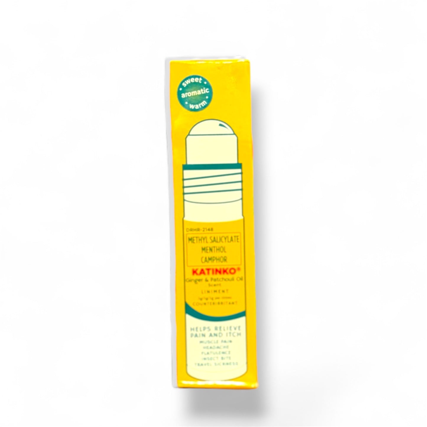KATINKO OIL LINIMENT ROLL ON - 10ML - YELLOW - Ginger + Patchouli Oil