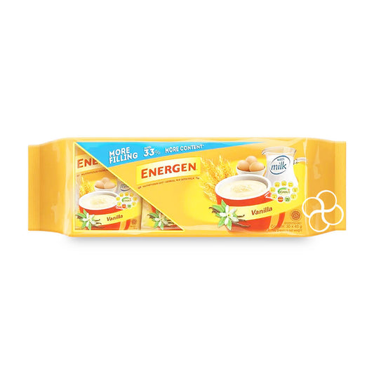 ENERGEN Nutritious Oat Cereal Mix With Milk - VANILLA 40gx10