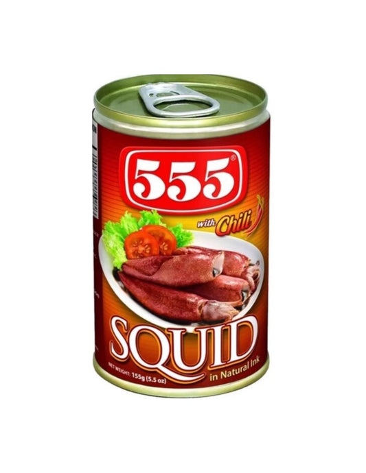 555 SQUID IN NATURAL INK RED SPICY WITH CHILI 🌶️ 155g