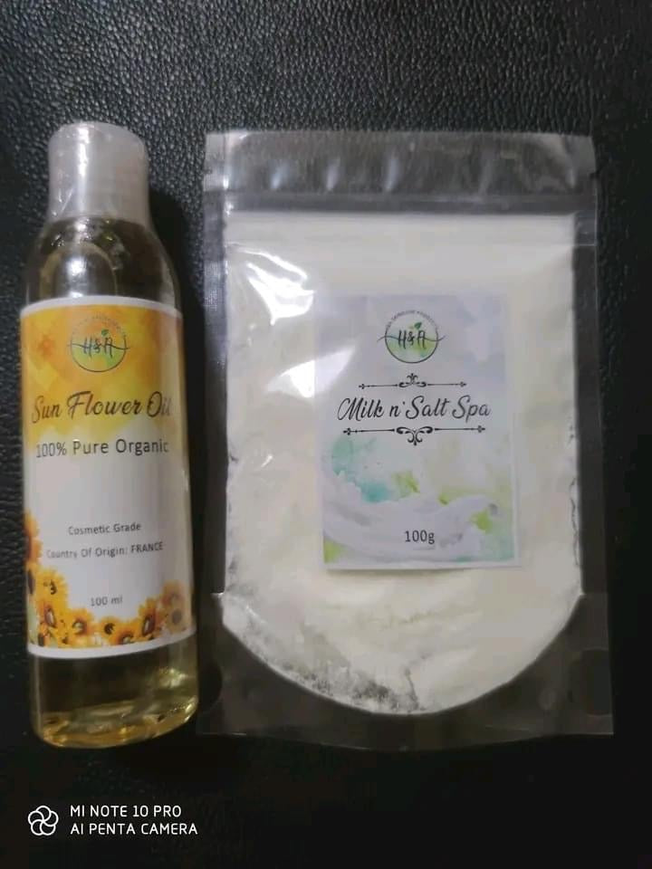 H&A Sun flower oil 100ml + Milk Salt Spa