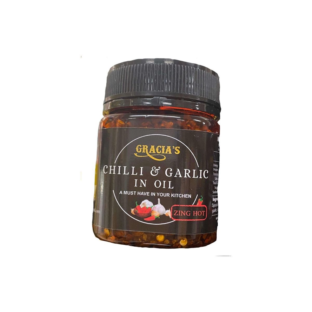 GRACIA'S CHILLI AND GARLIC IN OIL 150G ZING HOT(REG)