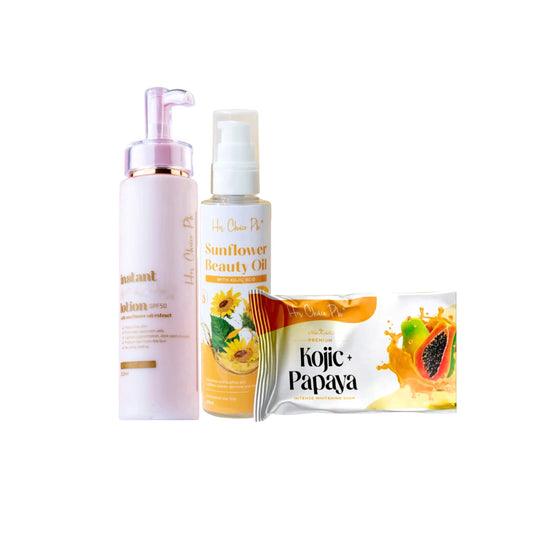 Her Choice Set C (Kojic Papaya Soap, Sunflower Oil, Lotion Set)