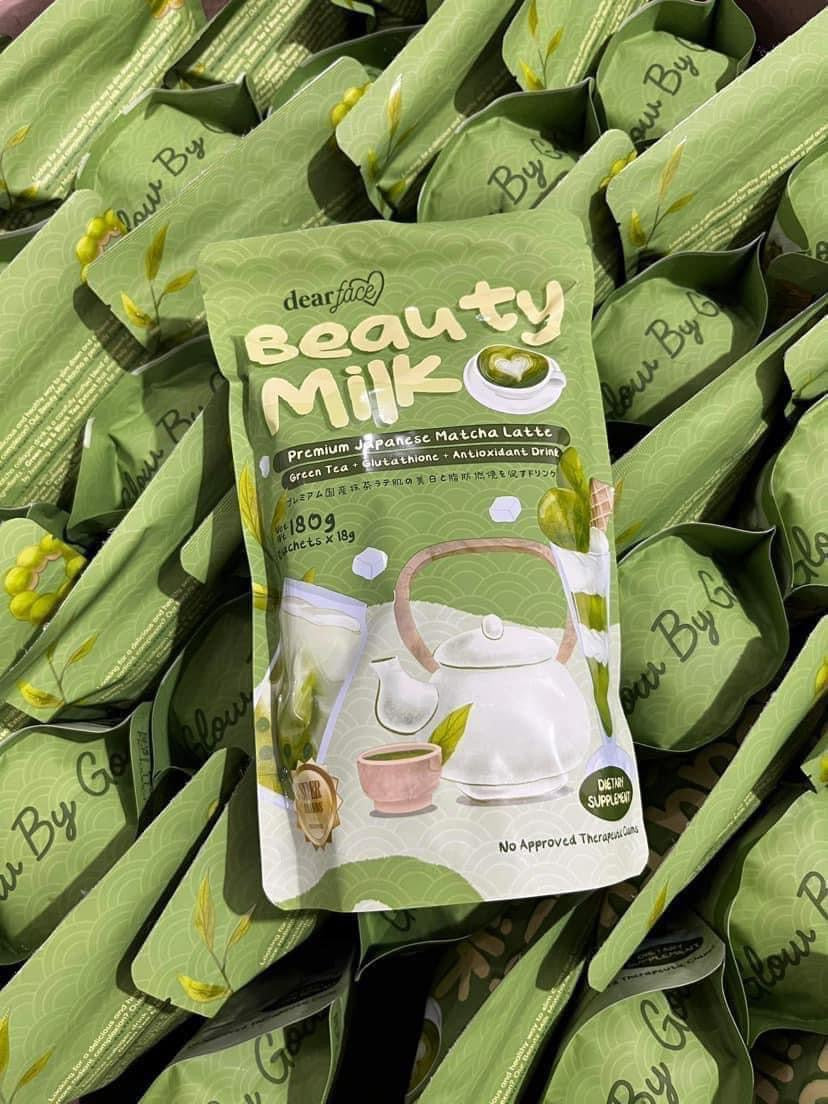 Dear Face Beauty Milk Premium Japanese Matcha Latte 18gx10 Sachets