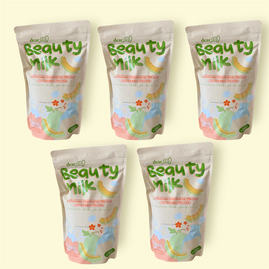 Dear Face Beauty Milk Premium Japanese Melon Collagen Drink (5 PACKS BUNDLE DEAL)