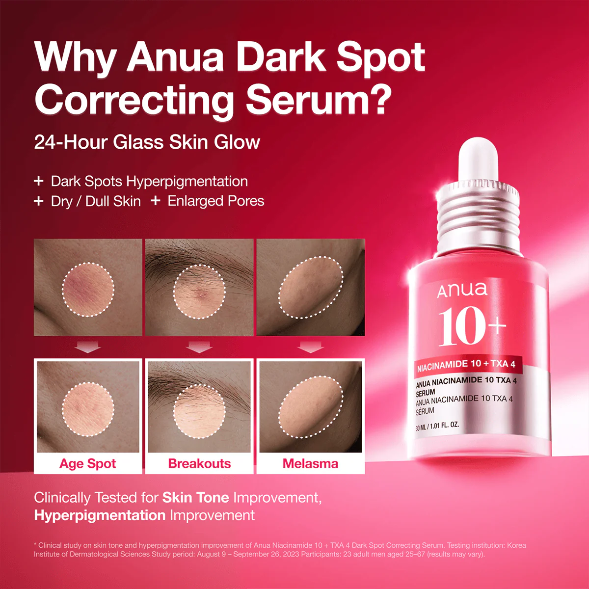 Anua Niacinamide 10% + TXA 4% Dark Spot Correcting Serum 30ml