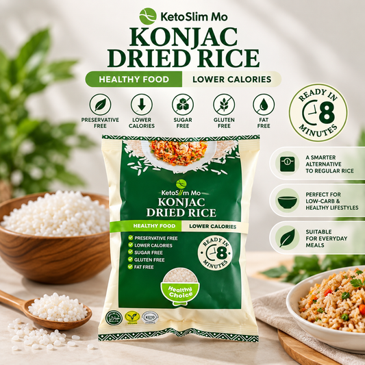 KetoSlim Mo KONJAC DRIED SHIRATAKI RICE 100g
Convenient Single-Serve Pack (Travel Pack) SINGLES