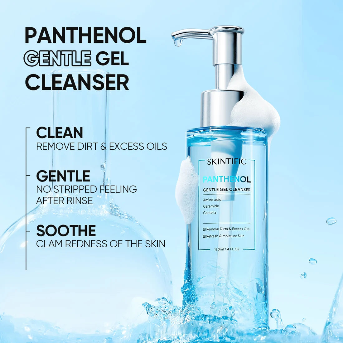 Skintific Panthenol Gentle Gel Cleanser 120ML