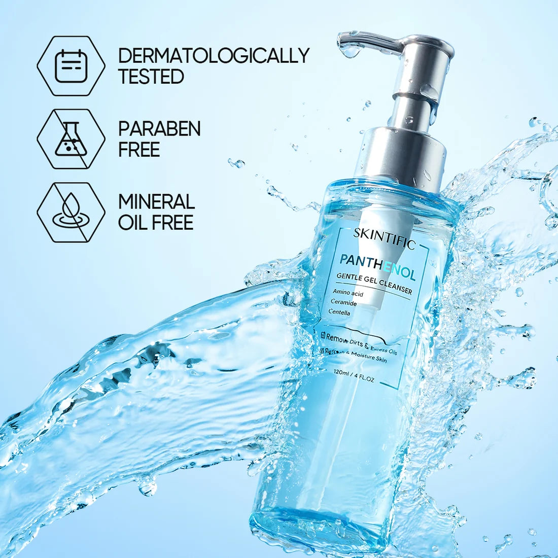 Skintific Panthenol Gentle Gel Cleanser 120ML