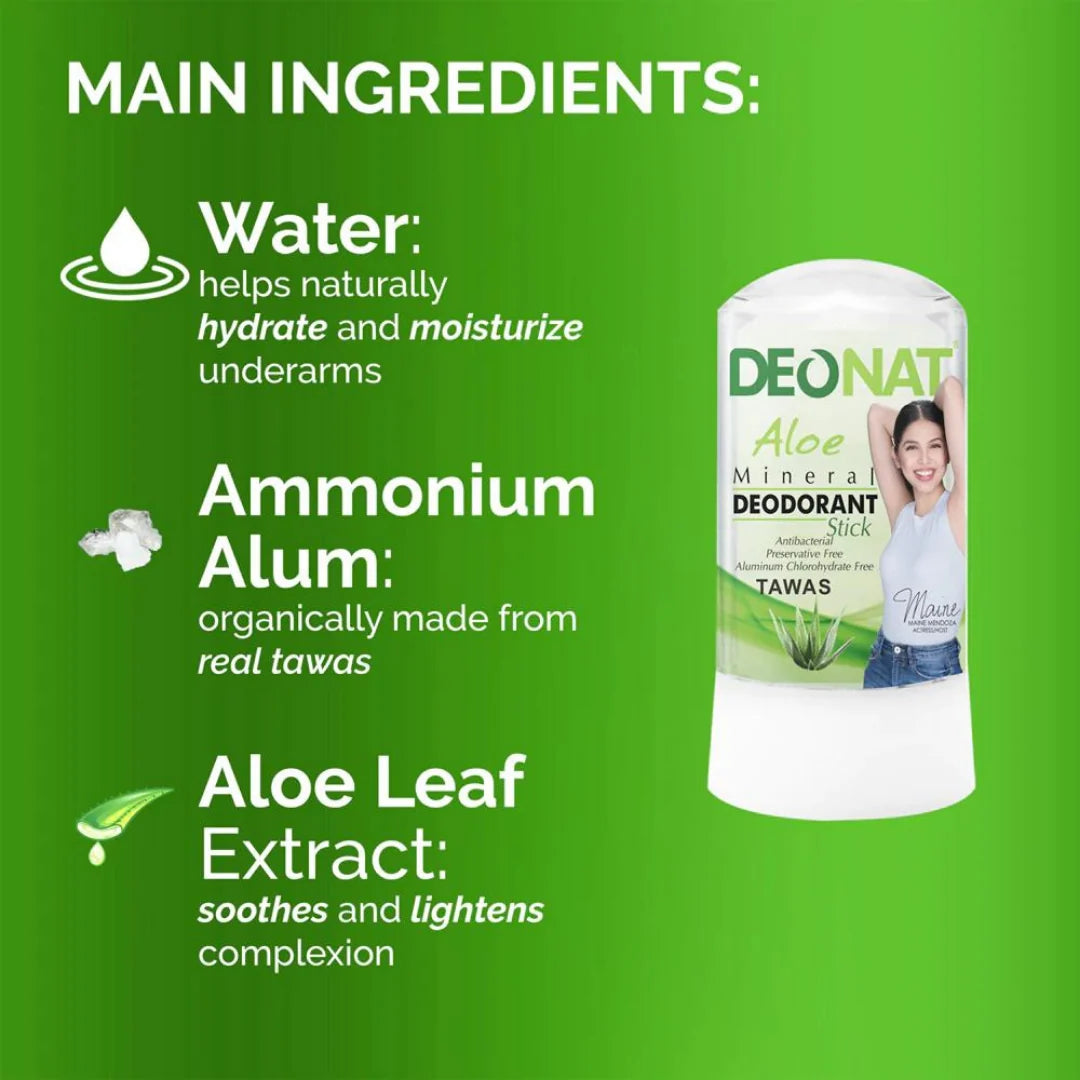 DEONAT Aloe Mineral Deodorant Stick Tawas 80g
