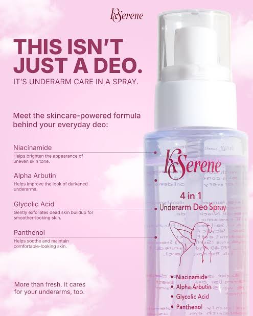 KSerene 4 in 1 Underarm Deo Spray 60ml
