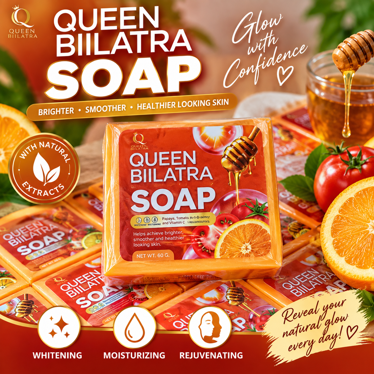 DELI SKIN Queen Bilatra Extra Whitening Soap - 60g