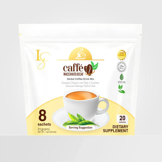 Luxe Slim Caffe Macchiato Decaf Pouch - 21g X 8 Sachets