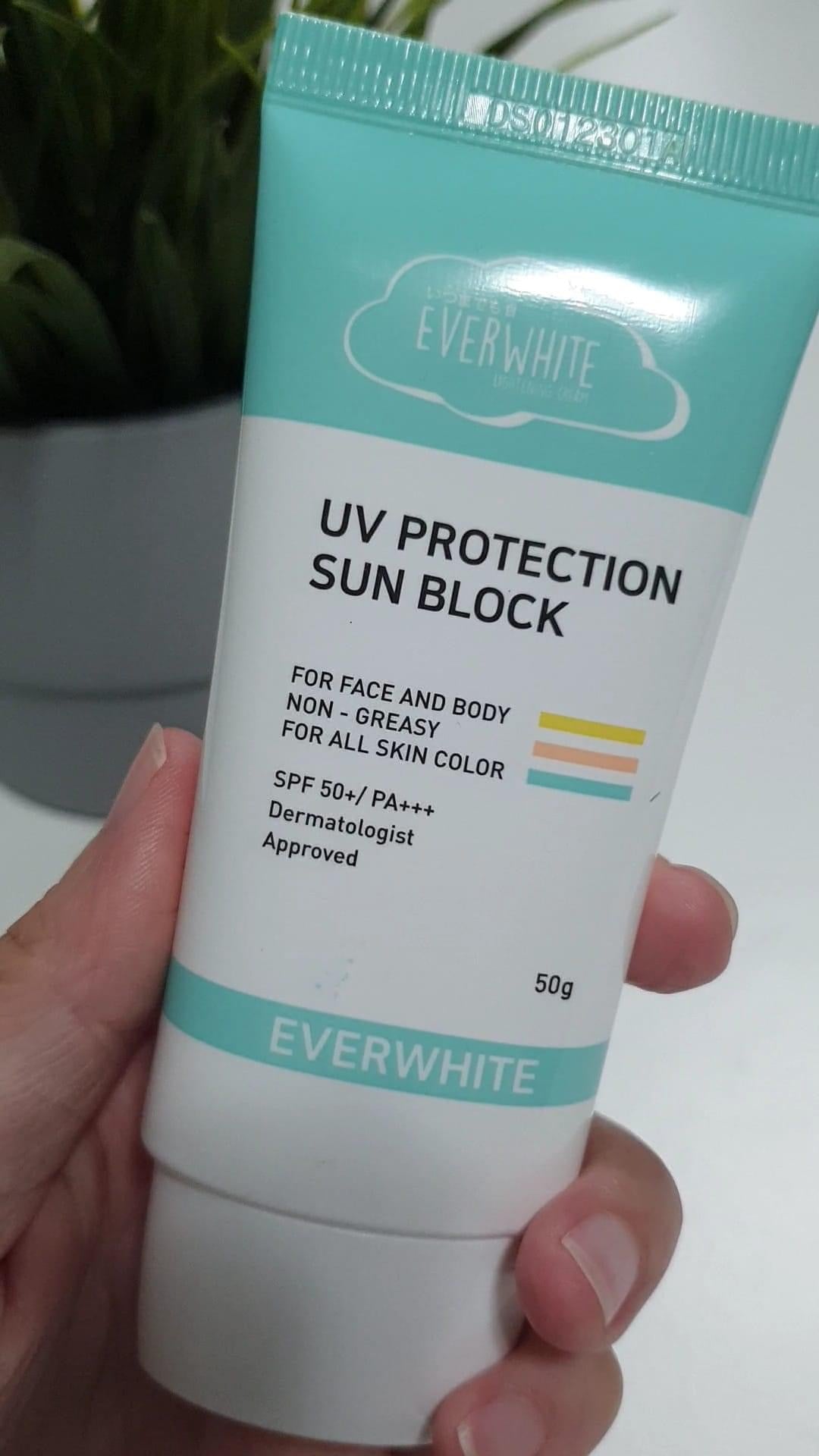 EVERWHITE UV PROTECTION SUN BLOCK Spf50+/PA+++ 50g