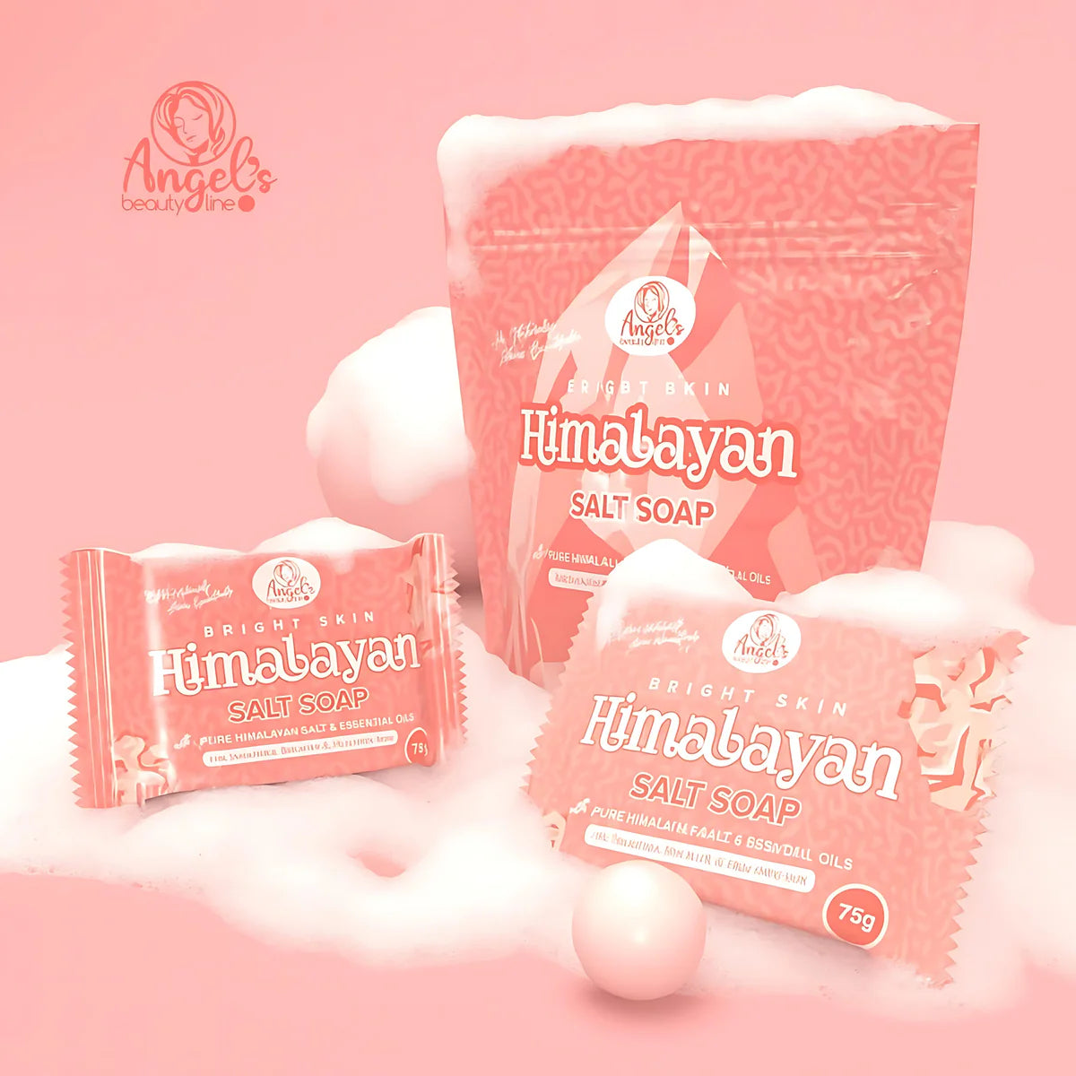 Angel’s Beautyline Bright Skin Himalayan Salt Soap – 75g X 5 PCS (Pack Of 5)