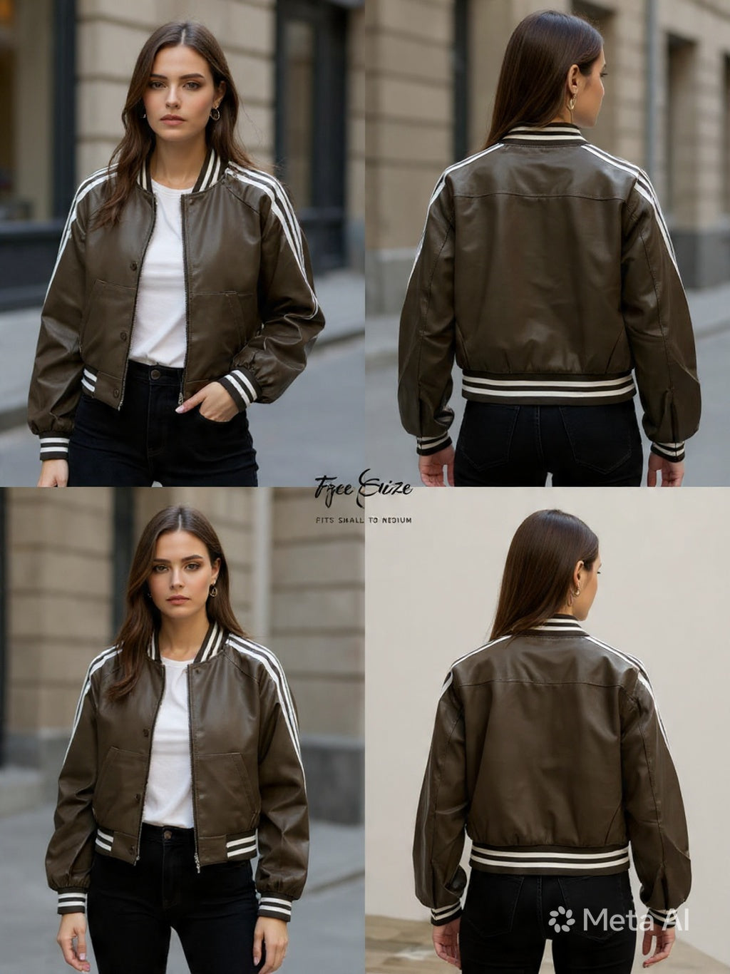 WINTER JUMPER  - LEATHER Jacket- DARK BROWN (Slightly damaged button 😩😢) SALE ‼️
