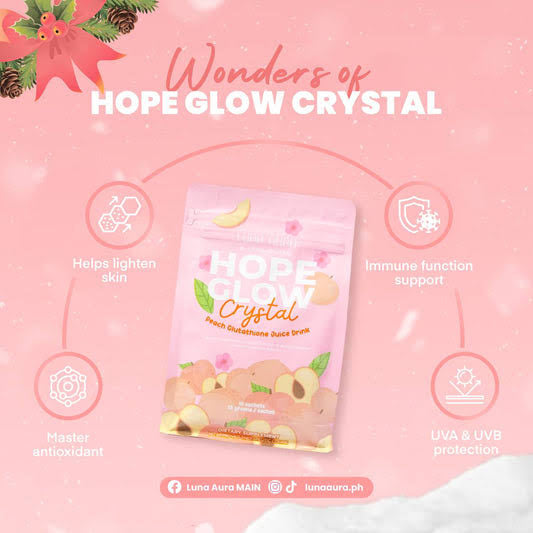 Luna Aura Hope Glow Crystal Glow Peach Glutathione Juice Drink