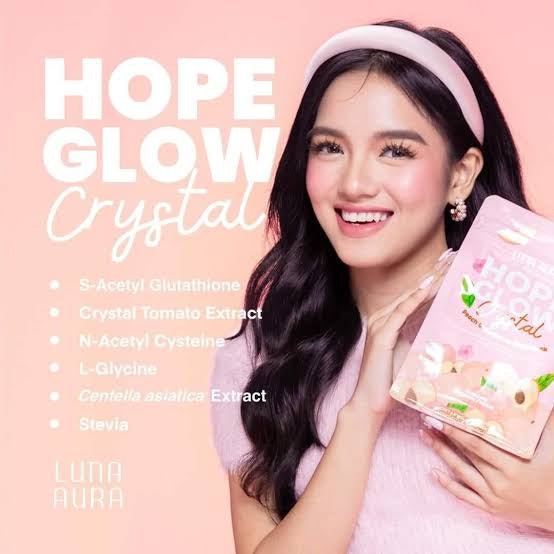 Luna Aura Hope Glow Crystal Glow Peach Glutathione Juice Drink