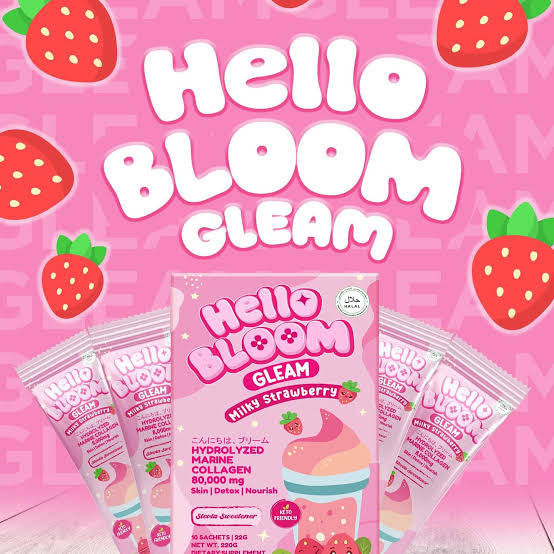 Kiray’s HOT BABE Hello Bloom Gleam Milky Strawberry 10Sachets/18g