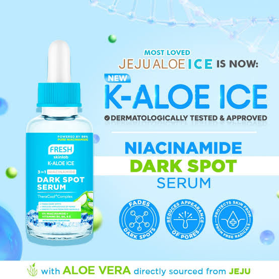 FRESH Skinlab Jeju Aloe Ice 3 in 1 Niacinamide Dark Spot Serum 30ml