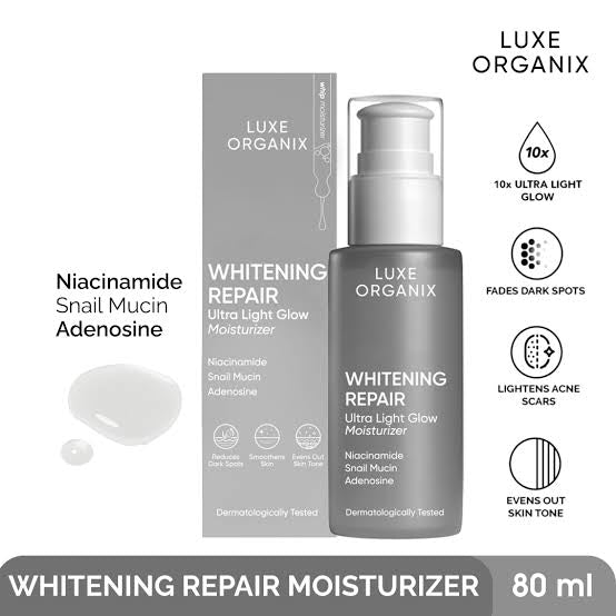 Luxe Organix Whitening Repair Ultra Light Glow Moisturizer 80ml