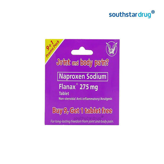 FLANAX
Naproxen sodium 275mg 10 Tablets