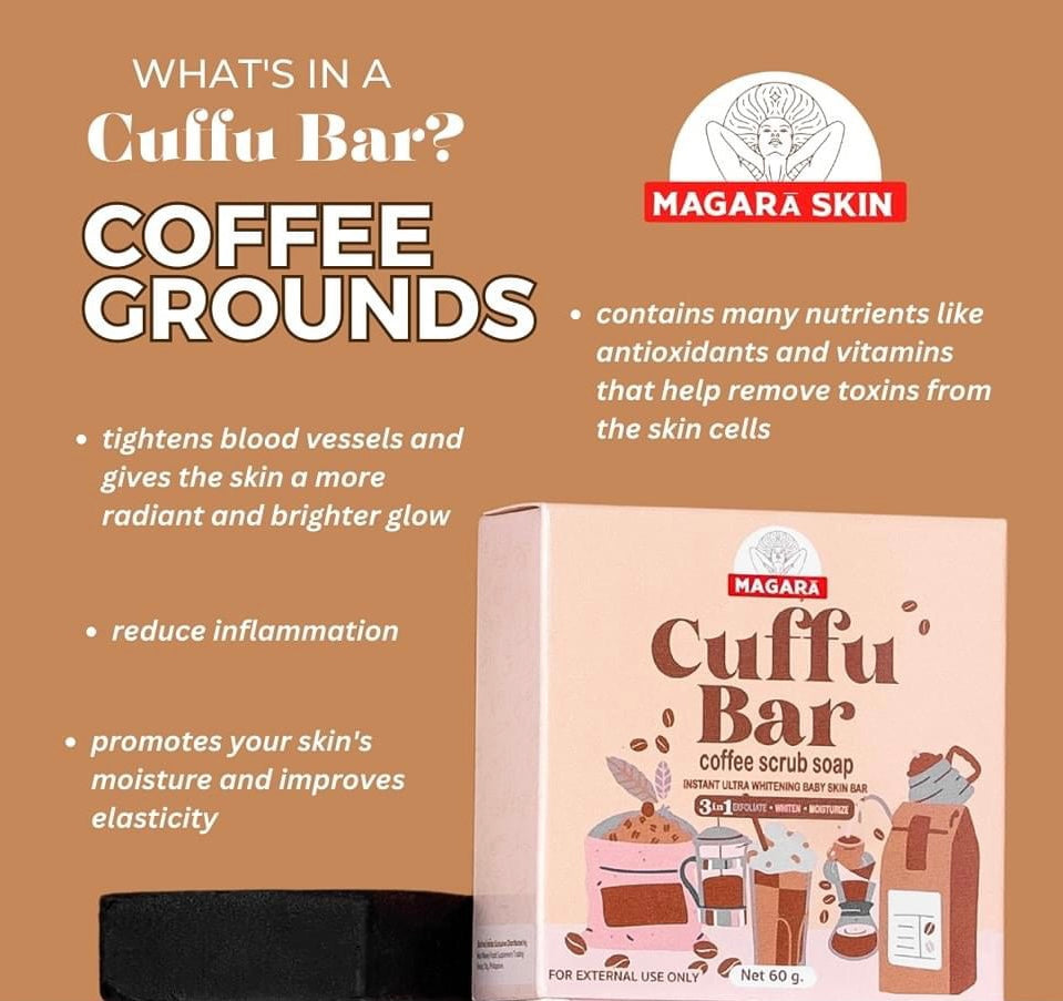 Cuffu Bar Coffee Scrub Soap by Magara 60g