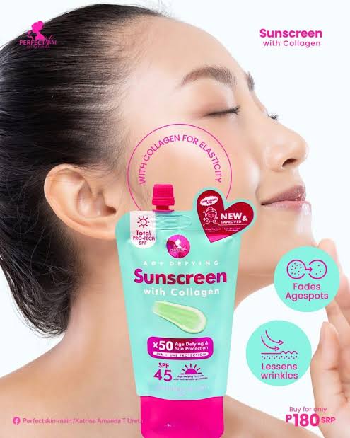 Perfect Skin Sunblock Twin Pack- Gel Cream SPF45 30g + Melasma & Age Defying Sunscreen With Collagen Broad Spectrum SPF45 30g
