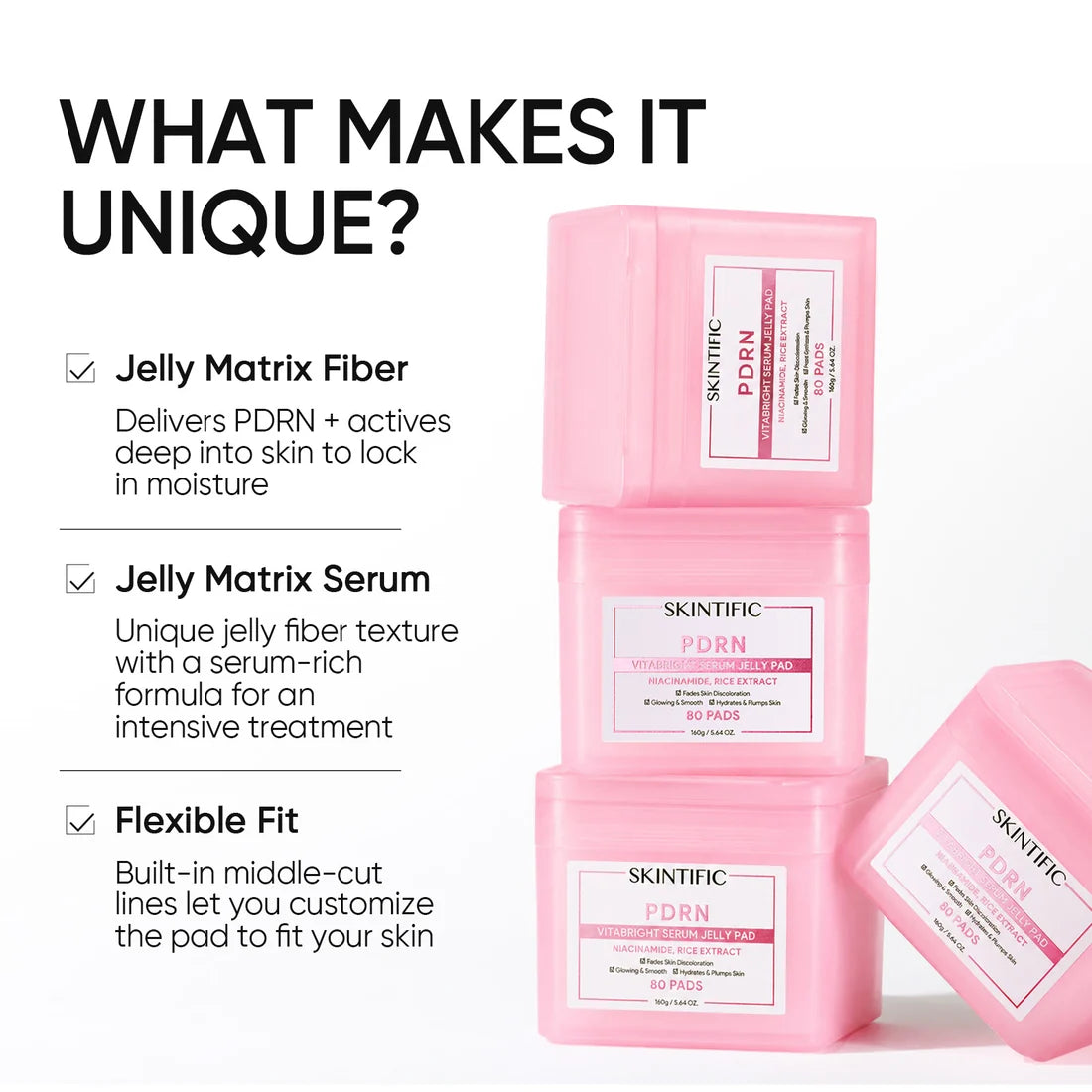 SKINTIFIC PDRN Vitabright Serum Jelly Pad (80 Pads)