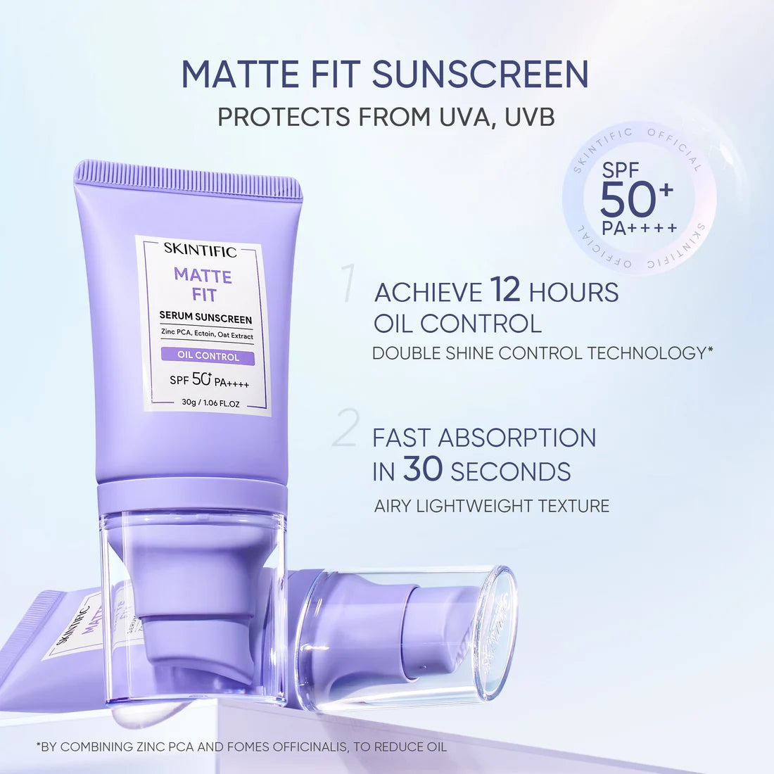 SKINTIFIC Matte Fit Serum Sunscreen SPF 50+ PA++++