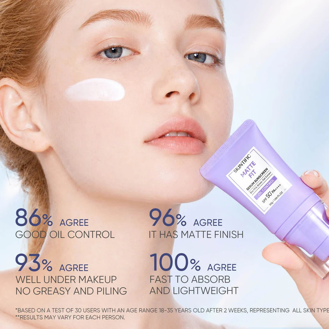 SKINTIFIC Matte Fit Serum Sunscreen SPF 50+ PA++++