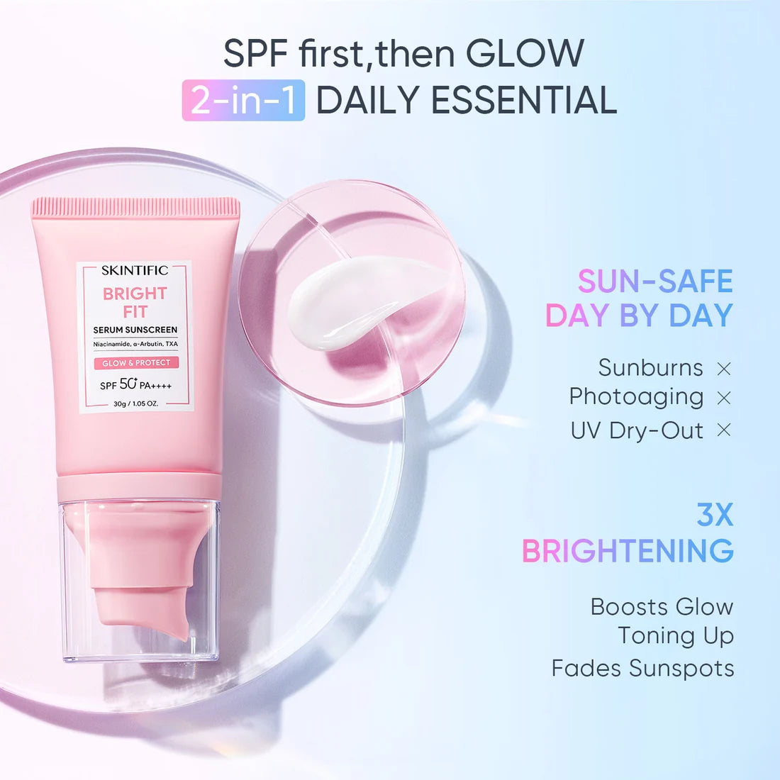 SKINTIFIC Niacinamide Brightening Sunscreen SPF50+ PA++++