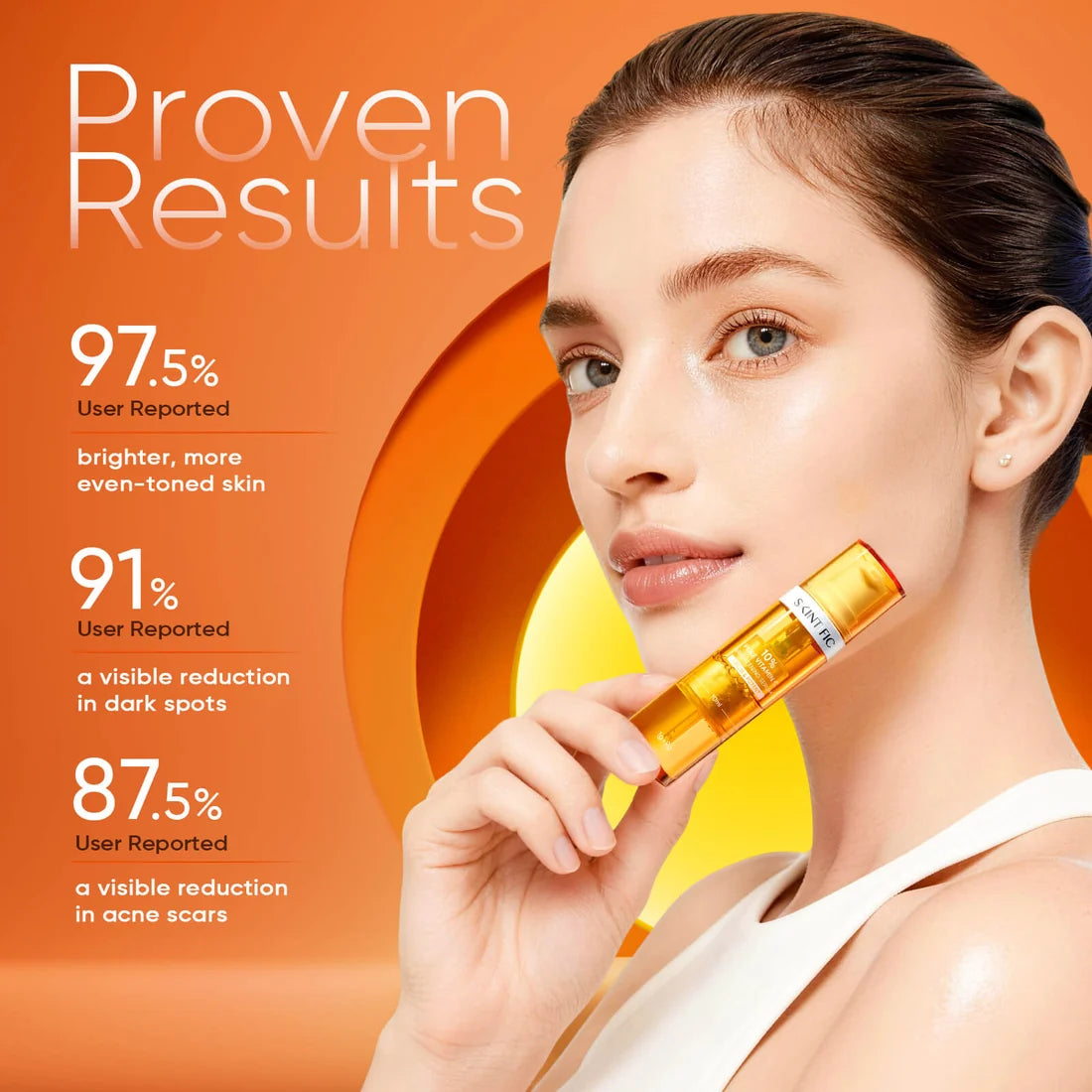 SKINTIFIC 10% Pure Vitamin C Brightening Serum 1+1 Fresh & Potent 1g Powder + 9g Liquid