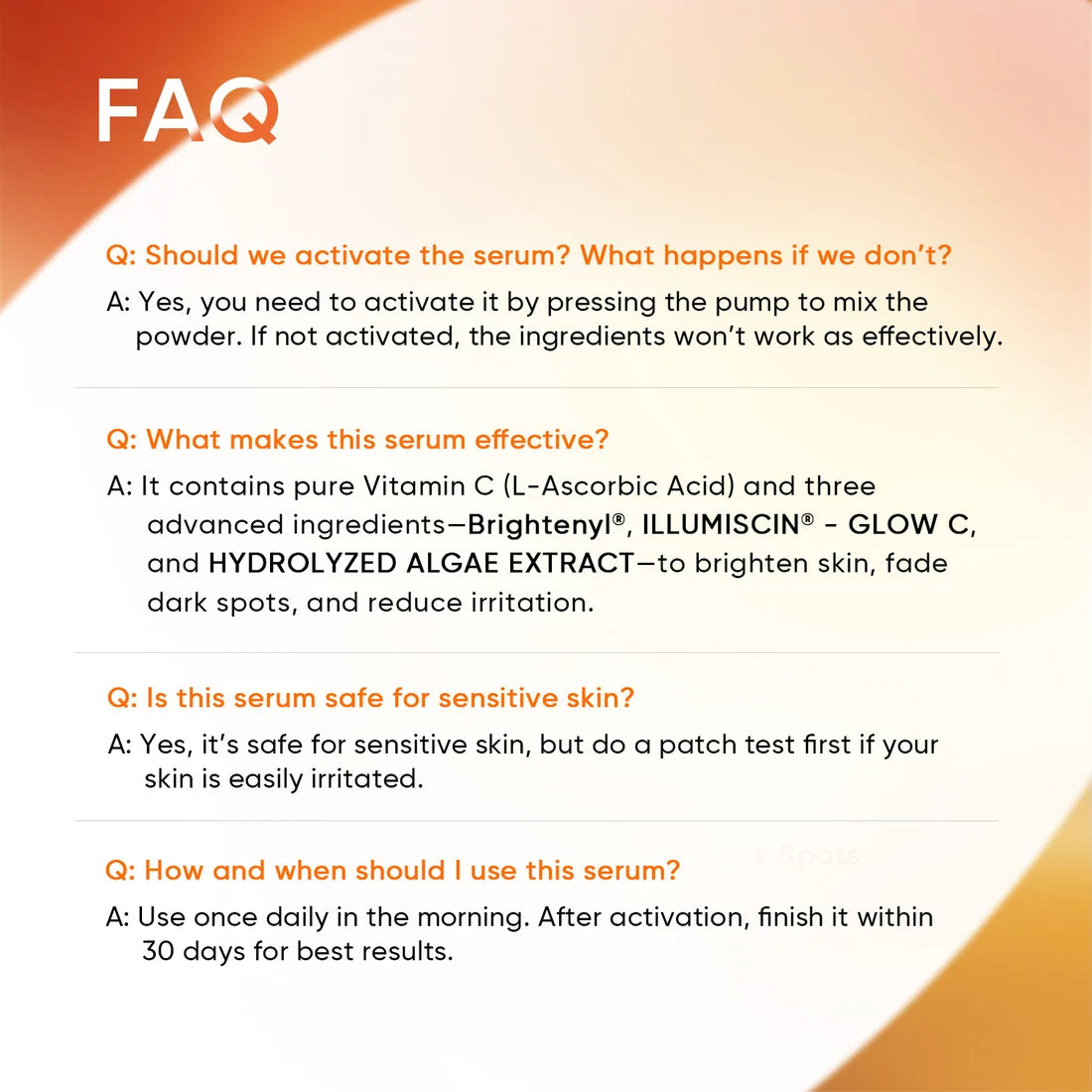 SKINTIFIC 10% Pure Vitamin C Brightening Serum 1+1 Fresh & Potent 1g Powder + 9g Liquid
