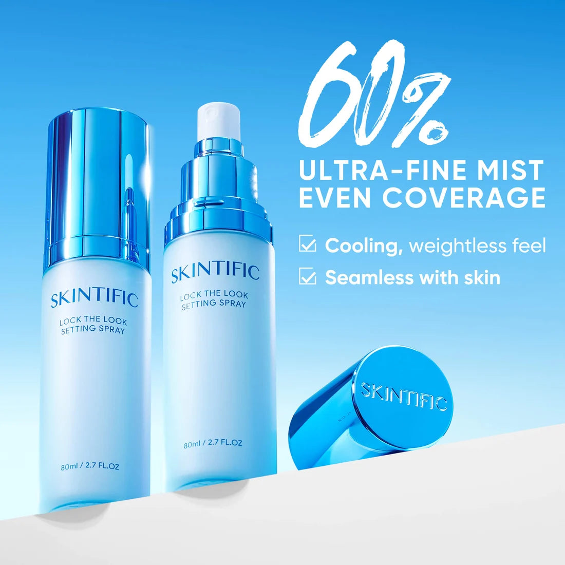 SKINTIFIC Lock The Look Setting Spray 16-Hour Long-Lasting Matte Finish 80ML