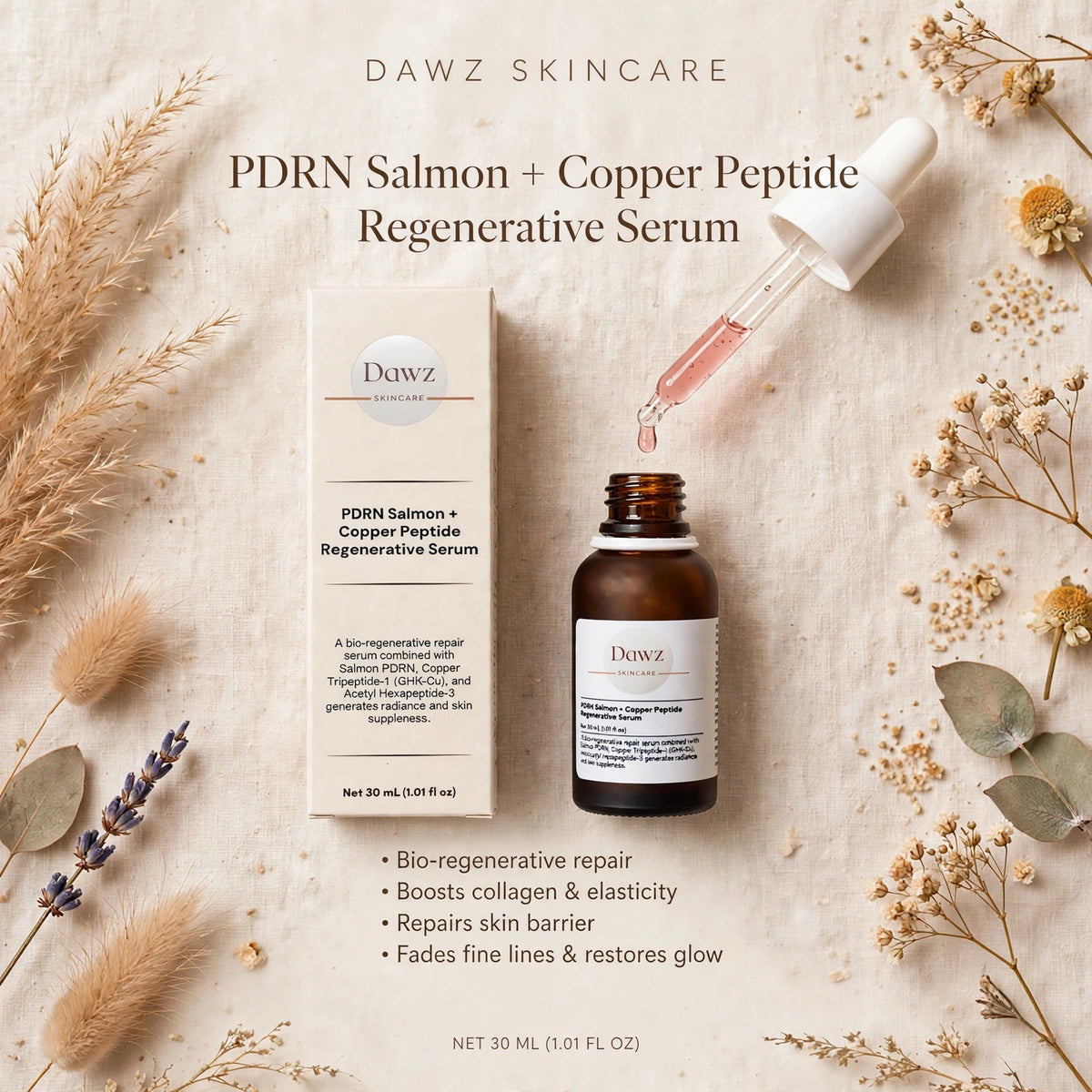Dawz PDRN Salmon + Copper Peptide Serum