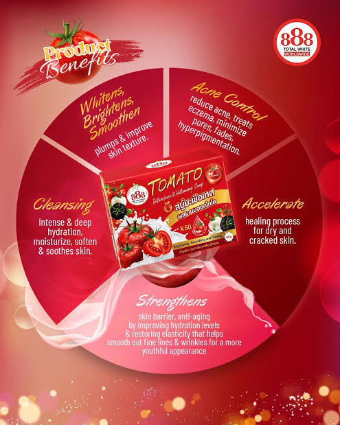 888 TOMATO INTENSIVE WHITENING SOAP 90G